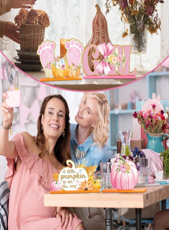 DoubleFill ٦ قطع من زينة حفلات استقبال المولودة الجديدة على شكل يقطينة صغيرة، مصنوعة من الخشب، لتزيين طاولة حفل استقبال المولودة الجديدة في عيد الشكر. يقطينة صغيرة في الطريق، زينة طاولة من خشب القيقب، لوازم الحفلات. - Image 4